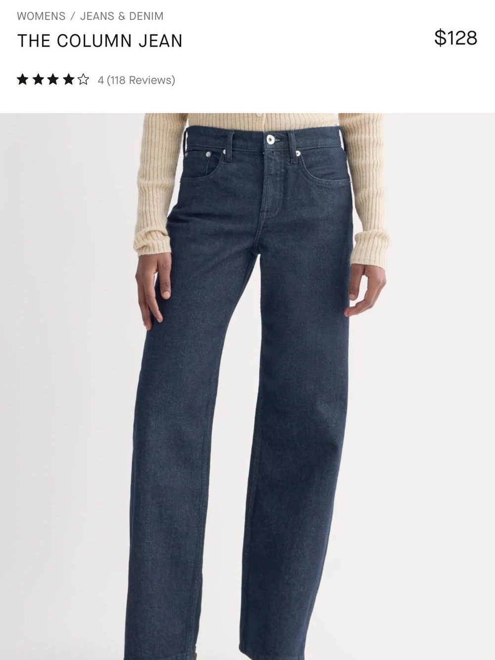 Everlane The Column Jean Straight-Leg size 30R
